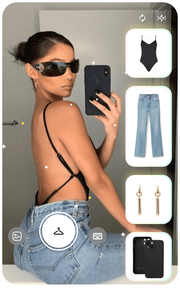 Gensmo, AI image search, upload a photo of clothes, and generate a collage of outfits ideas