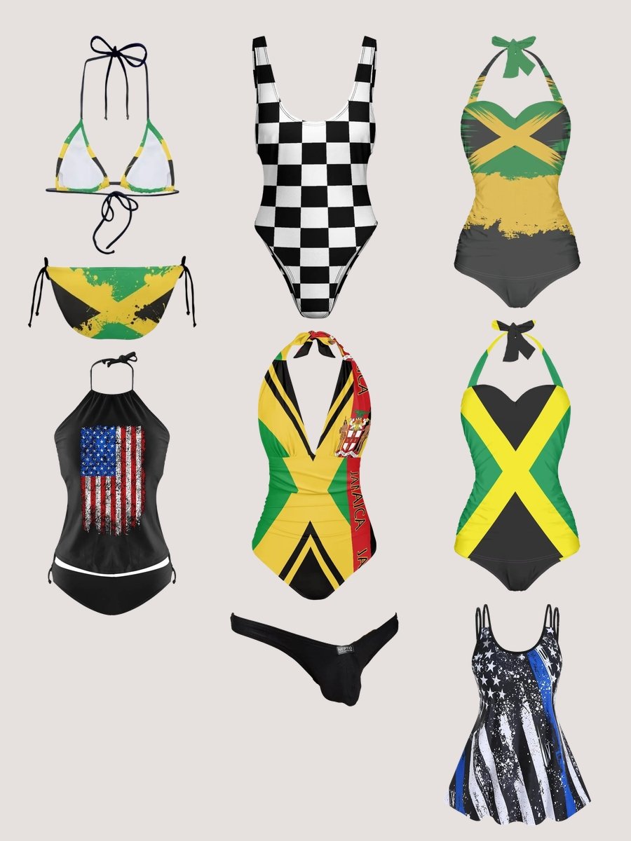 Rock the Waves with Rebel Flag Swimsuits