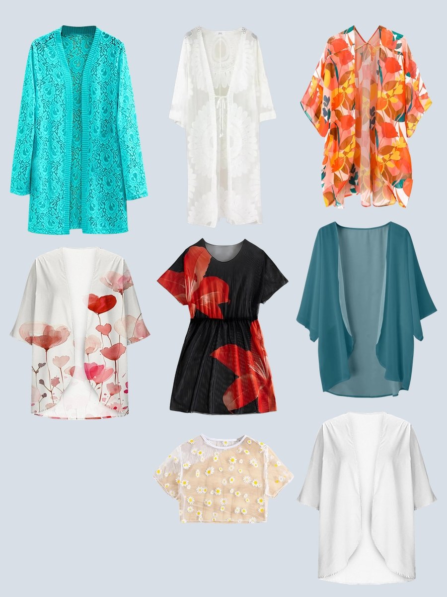 Women's Swimsuit Coverups: Flaunt Floral Chiffon Glam