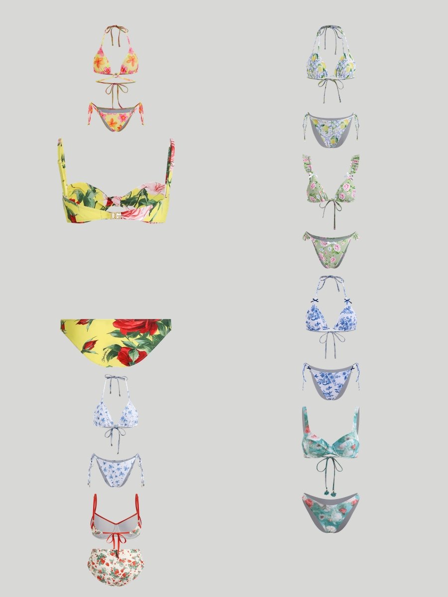 Swimsuit Set Delight: Embrace Floral Print Magic