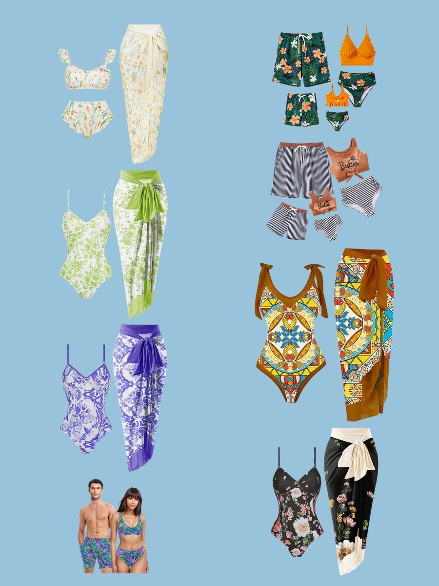Mom Daughter Matching Swimsuits: Floral Fantasy Awaits!