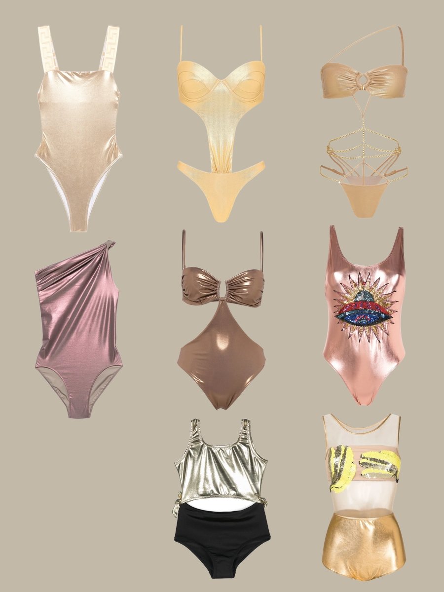 Gold One Piece Swimsuit: Shine Poolside Glam!